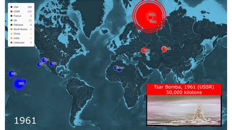 Every Nuclear Bomb Explosion In History Since 1945