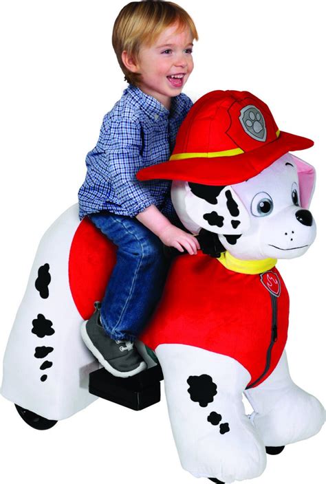 Paw Patrol 6 Volt Plush Marshall Ride On For Kids By Dynacraft