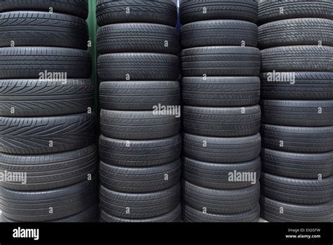 Old Tires Stack Stock Photo Alamy