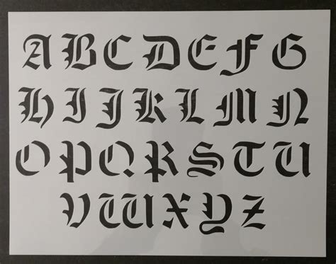 Olde Old English Font Alphabet Custom Stencil My Custom Stencils