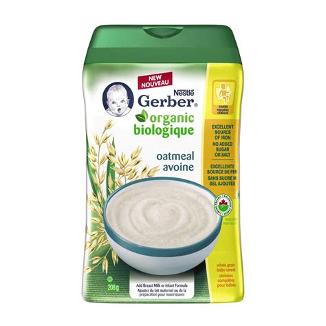Nestlé Gerber Organic Baby Cereal Oatmeal 208g Babies R Us Canada