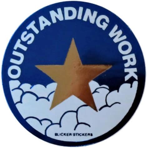 Outstanding Work Stickers Pkt 100 Qizzle