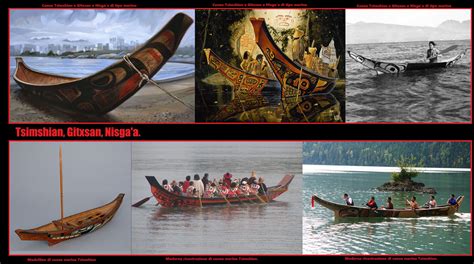 Gli Tsimshianic Utilizzavano Vari Modelli Di Canoa A Seconda Della Zona Delluso Del Percorso