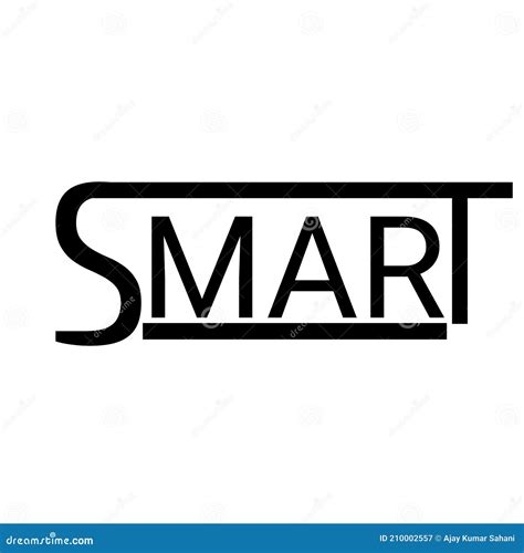Simple Smart Logo Design With White Background Stock Illustration