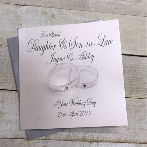 Personalised Wedding Card Daughterson And Sondaughter In Law Etsy Uk
