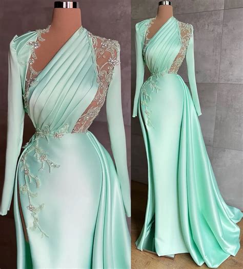 2022 Plus Size Arabic Aso Ebi Luxurious Mermaid Sexy Prom Dresses Lace