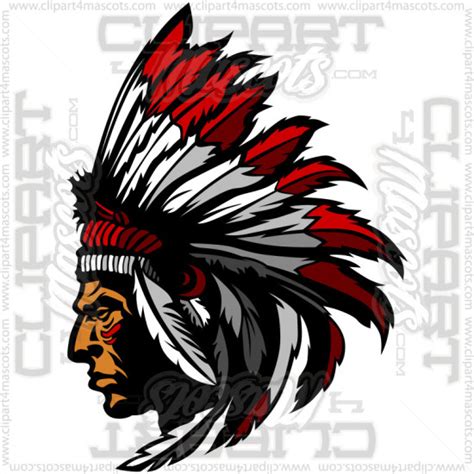 Indian Chief Mascot Image Vector Or  Formats