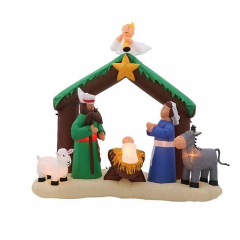 Check out our favorite home depot holiday decorations for your yard, front door, and outdoors for 2018. Home Accents Holiday 7 ft. Inflatable Nativity Scene-36707 ...