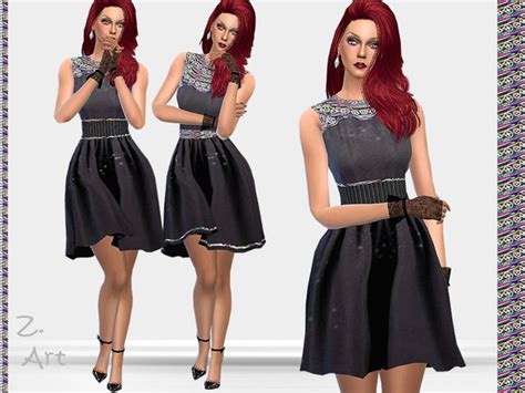 Lady Chic Dress By Zuckerschnute20 At Tsr Sims 4 Updates