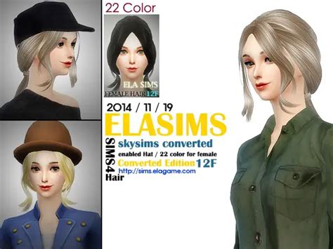 May Sims Skysims Hairstyle 12f Converted By Ela Sims 4 Hairs