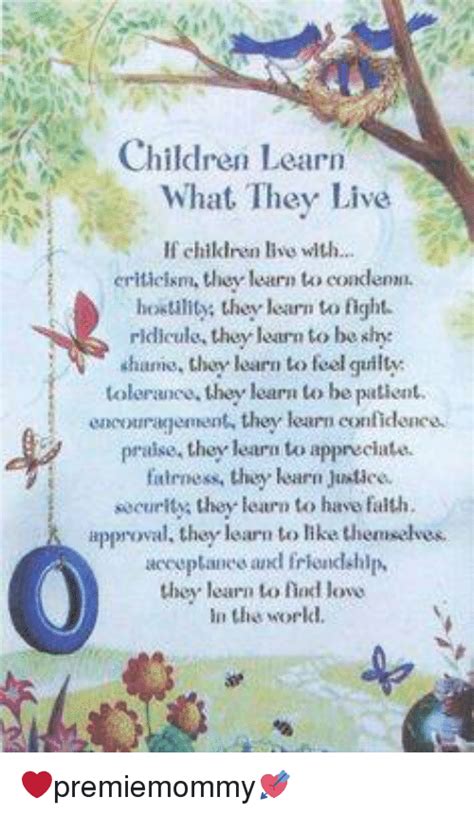 E Children Learn What They Live If Children Live With