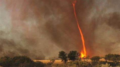 Fiery ‘willy Willy Post Near Mount Conner In Central Australia