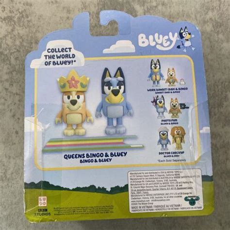 Bluey And Friends Queens Bingo And Bluey Action Figure Set New In