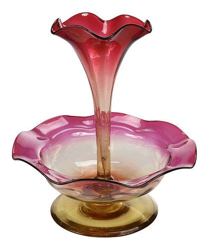 Libbey Amberina Glass Epergne Sold At Auction On 23rd April Bidsquare