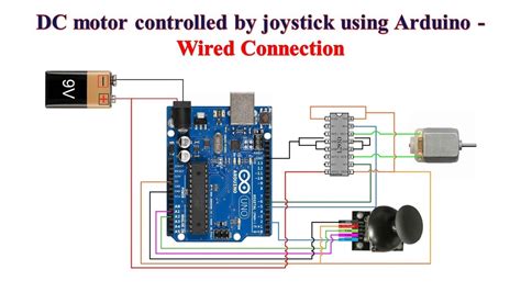 Dc Motor Controlled By Joystick Using Arduino Wired Connection Youtube