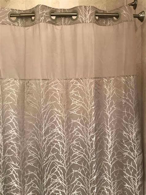 Hookless Jacquard Tree Branch Shower Curtain In Taupe Bed Bath And