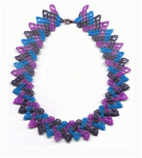 Beginner Pattern Seed Beaded Braided Necklace Instructions Beading