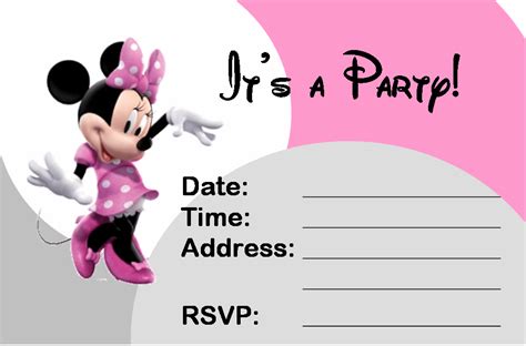 Printable Minnie Mouse Birthday Invitations Bagvania Free Printable