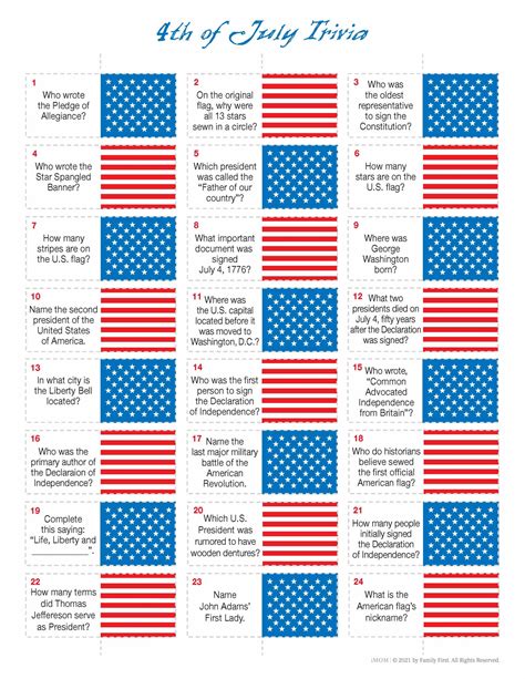 Th Of July Trivia Questions Printable Fourth Of July Trivia Hot Sex