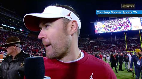 Ou Football Lincoln Riley Tv Interview Youtube