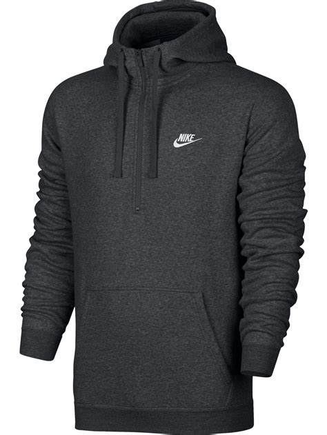Nike Nike Club Half Zip Longsleeve Mens Hoodie Dark Greywhite