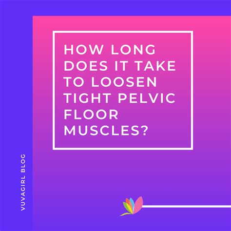 How Long Does Take Loosen Tight Pelvic Floor Muscles Vuvatech