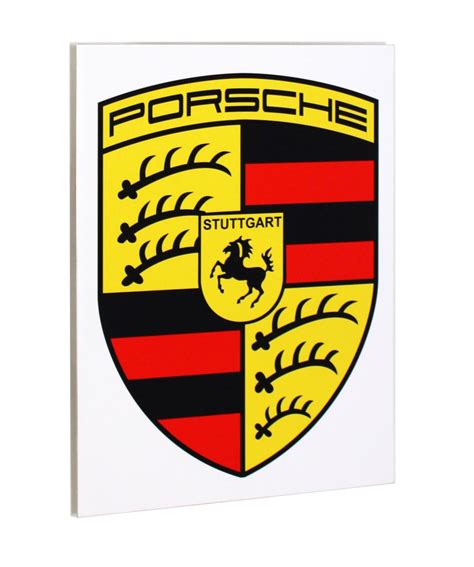 Porsche Vintage Crest Metal Sign Nero Cavallo