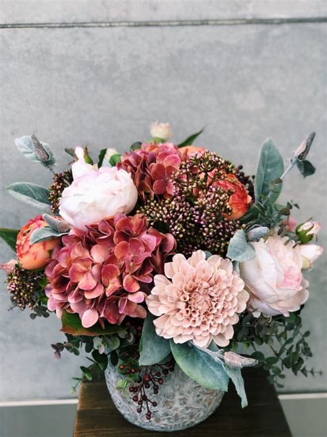 Send flowers online to australia: Autumn toned silk flower arrangement - The Lush Lily ...