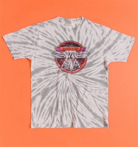 Van Halen Logo Grey Tie Dye T Shirt