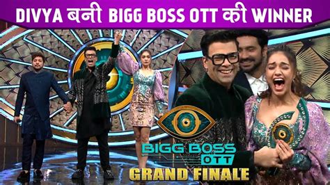 Bigg Boss Ott Finale Divya Agarwal Wins Lifts The 1st Bigg Boss Ott Winner Trophy To Enter Bb