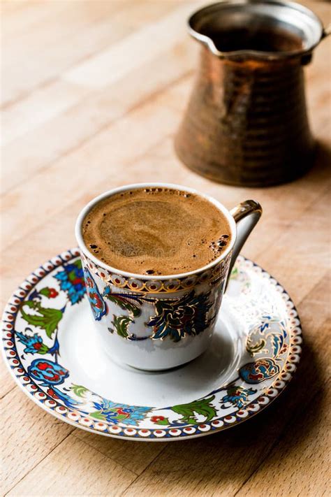 Turkish Coffee With Turkish Pot Cezve Stock Photo Image Of Drink