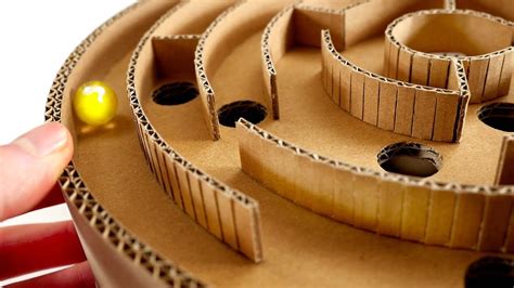 How To Make Marble Maze Game From Cardboard Using Slopes Video