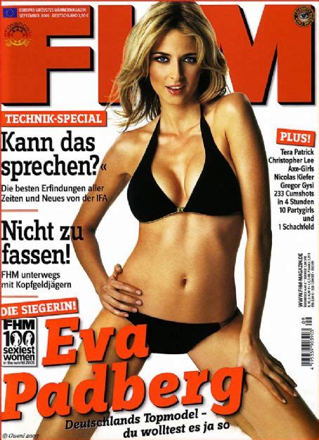 Eva Padberg Fhm Magazine September 2005 Cover Photo Germany