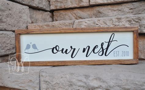 Our Nest Sign Rustic Wood Sign Rustic Wall Decor Wood Sign Etsy