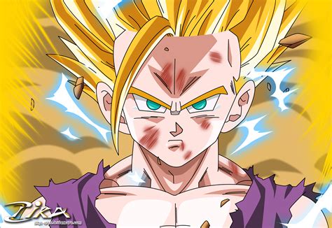 Gohan Turns Ssj For The First Time By Zika Arts On Deviantart