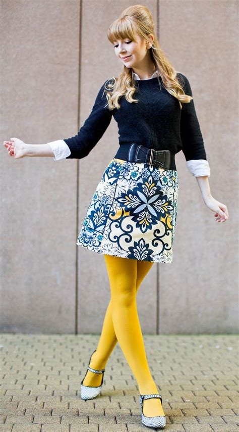 get that look 60s pantyhose pantyhose for men dresses with tights tights outfit yellow tights