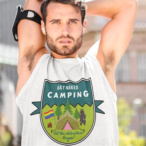 Naked Camping Tee Etsy