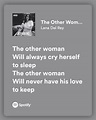 The Other Woman - Lana del Rey Lyrics | Lana del rey lyrics, Pretty ...