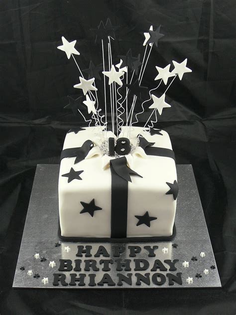 Snake cake i think that this cake would be cute with or. 18th Birthday Cake | Black and white theme 18th Birthday ...