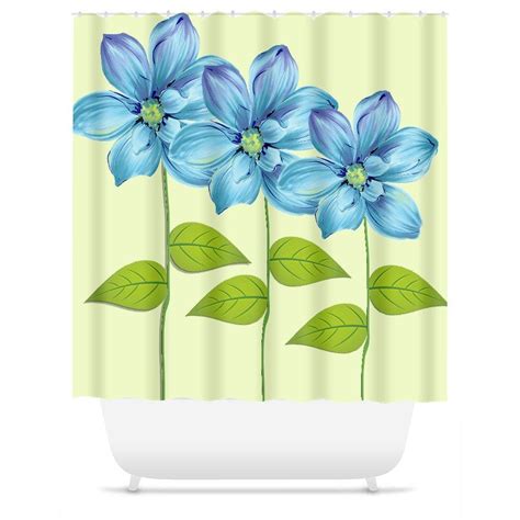 Blue Floral Shower Curtain Floral Shower Curtains Shower Curtain Curtains