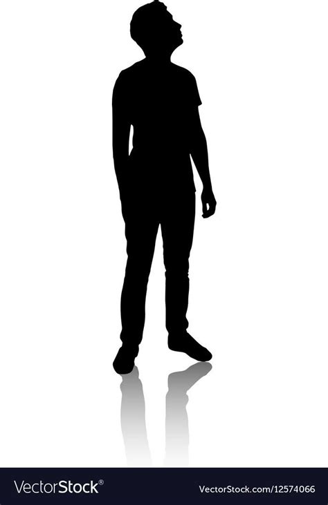 Silhouette Of A Man Who Looks Up Vector Image On Vectorstock
