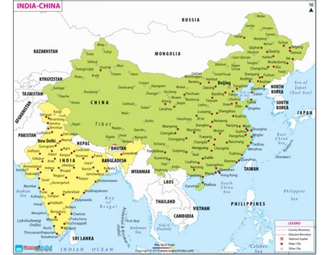 Geographical Map Of India And China United States Map