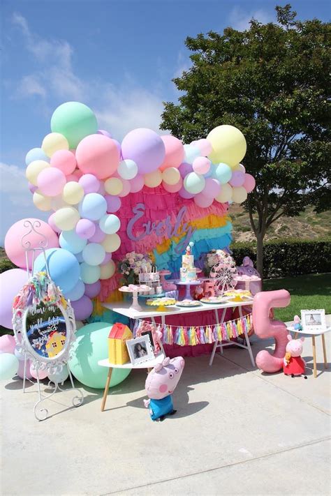 Karas Party Ideas Peppa Pig Rainbow Birthday Party Karas Party Ideas
