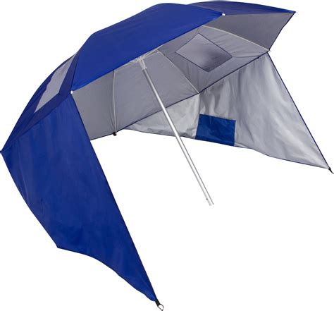 725 Beach Umbrella And Canopy Sun Shelter With 50 Uv Protection And