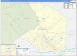 Caldwell County, NC Zip Code Wall Map Basic Style by MarketMAPS - MapSales
