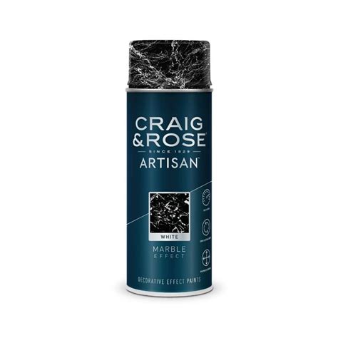 Craig And Rose Artisan Marble Effect Spray Paint White 400ml White