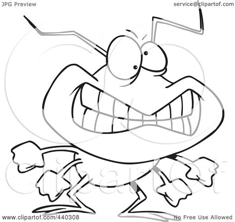 Royalty Free Rf Clip Art Illustration Of A Cartoon Black And White