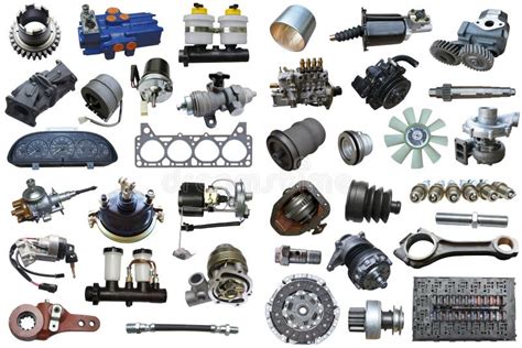 Auto Spare Parts Car On The White Background Stock Image Image Of