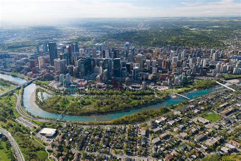 Aerial Photo Calgary Skyline