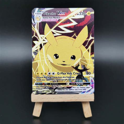 Pikachu Vmax Custom Pokemon Card Etsy
